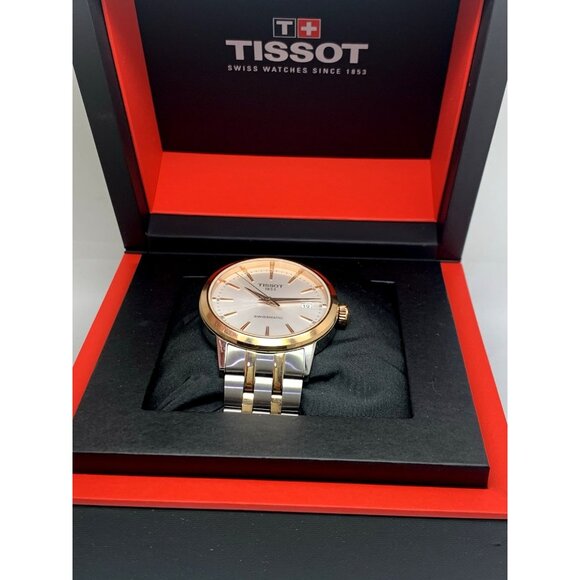 Tissot Swissmatic Men's Watch Swiss Automatic Rose Gold Silver T1294072203100 - Picture 3 of 14